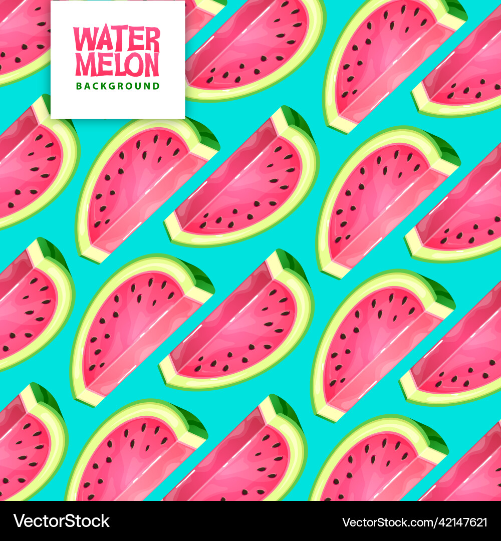 Seamless pattern with watermelon slices Seamless pattern with watermelon slices vector image