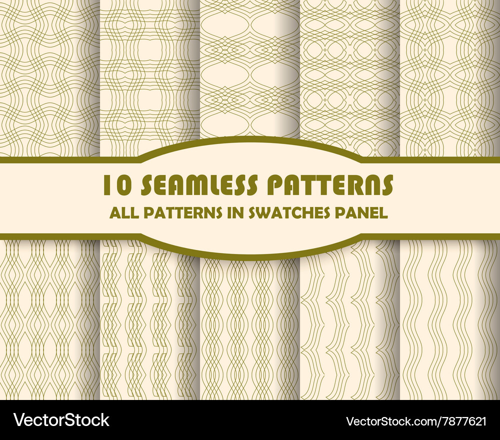Set of geometric patterns for design Vector Image