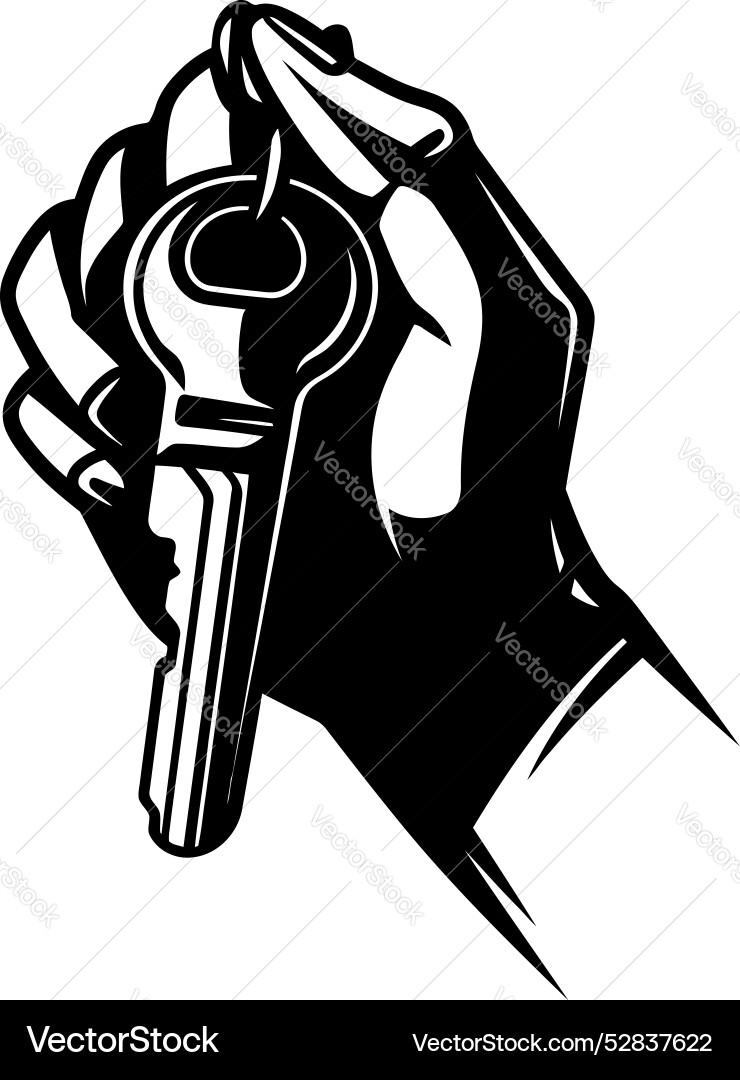 Access assurance hand and key icon unlocking Vector Image