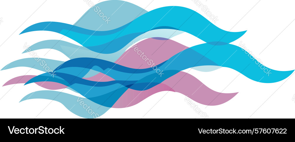 Dynamic fluid abstract waves background design vector image