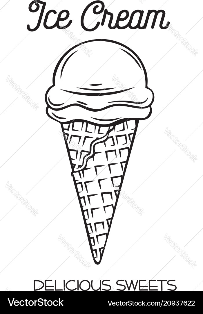 Hand drawn ice cream