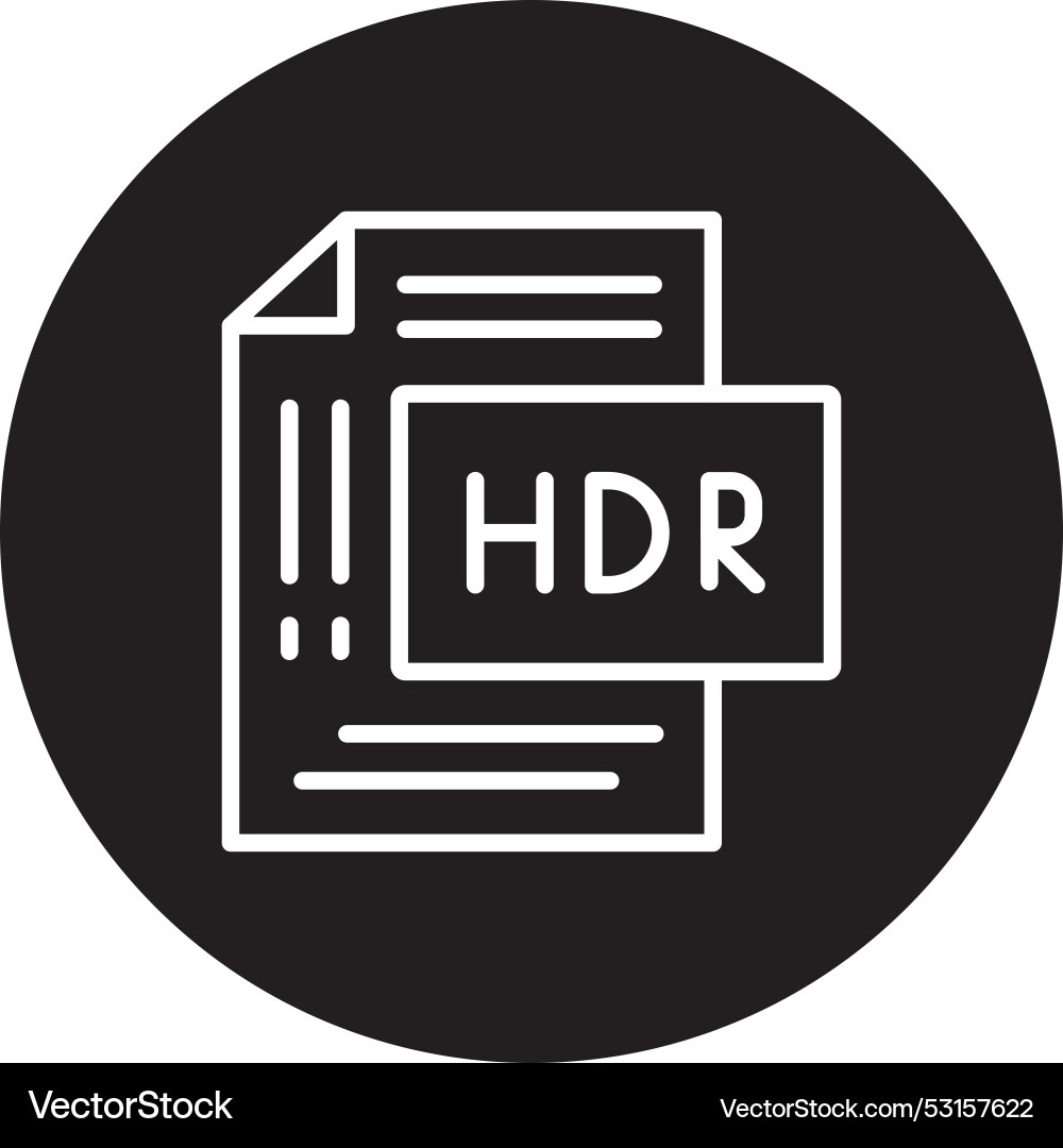Hdr line inverted icon vector image