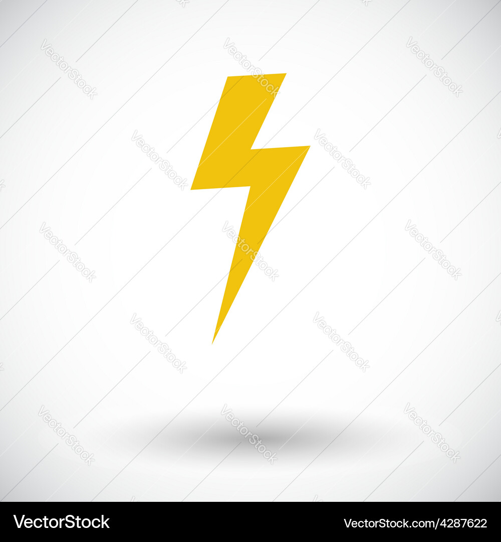 Lightning single icon Vector Image