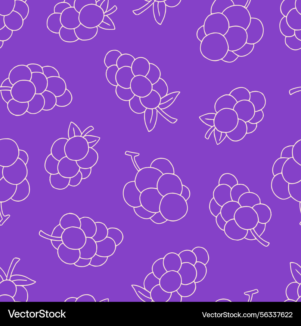 Outline grape pattern repeat seamless Outline grape pattern repeat seamless vector image