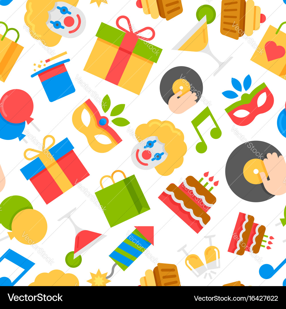 Party colorful seamless pattern Vector Image