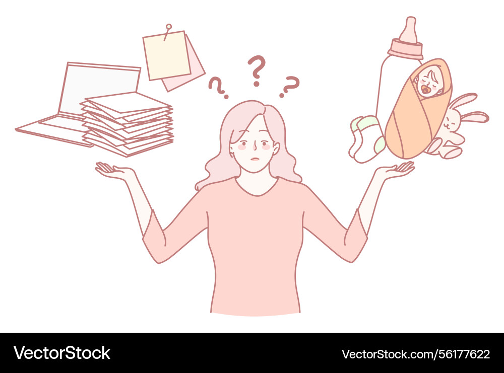 Successfully balancing the challenges of work Vector Image