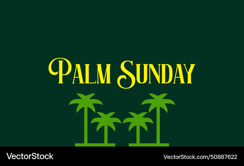 Systematic happy palm sunday text design Systematic happy palm sunday text design vector image