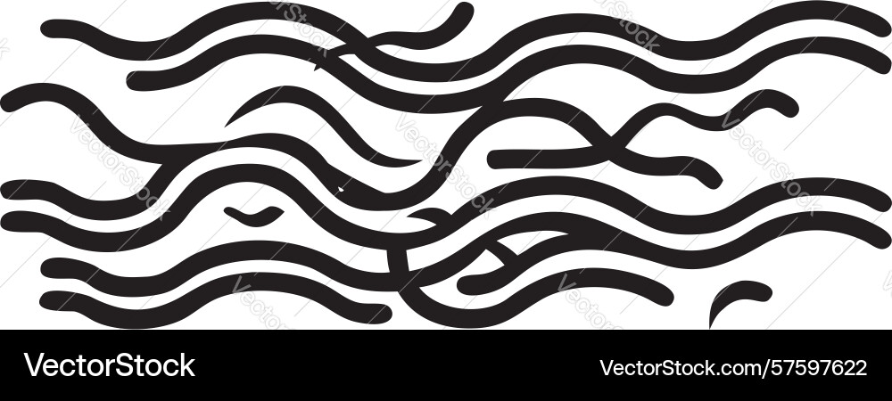Wavy horizontal lines abstract ripple pattern vector image