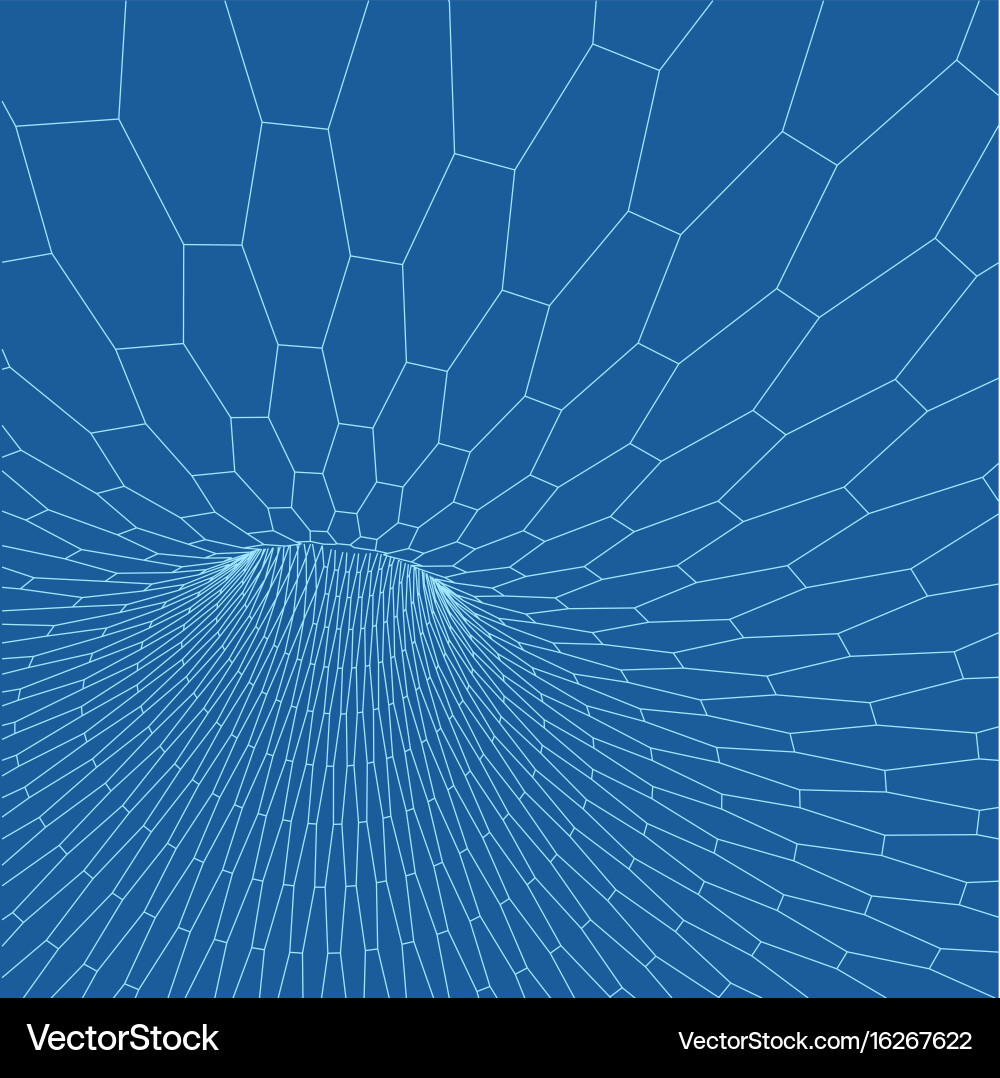 Wireframe torus with connected lines and dots Vector Image