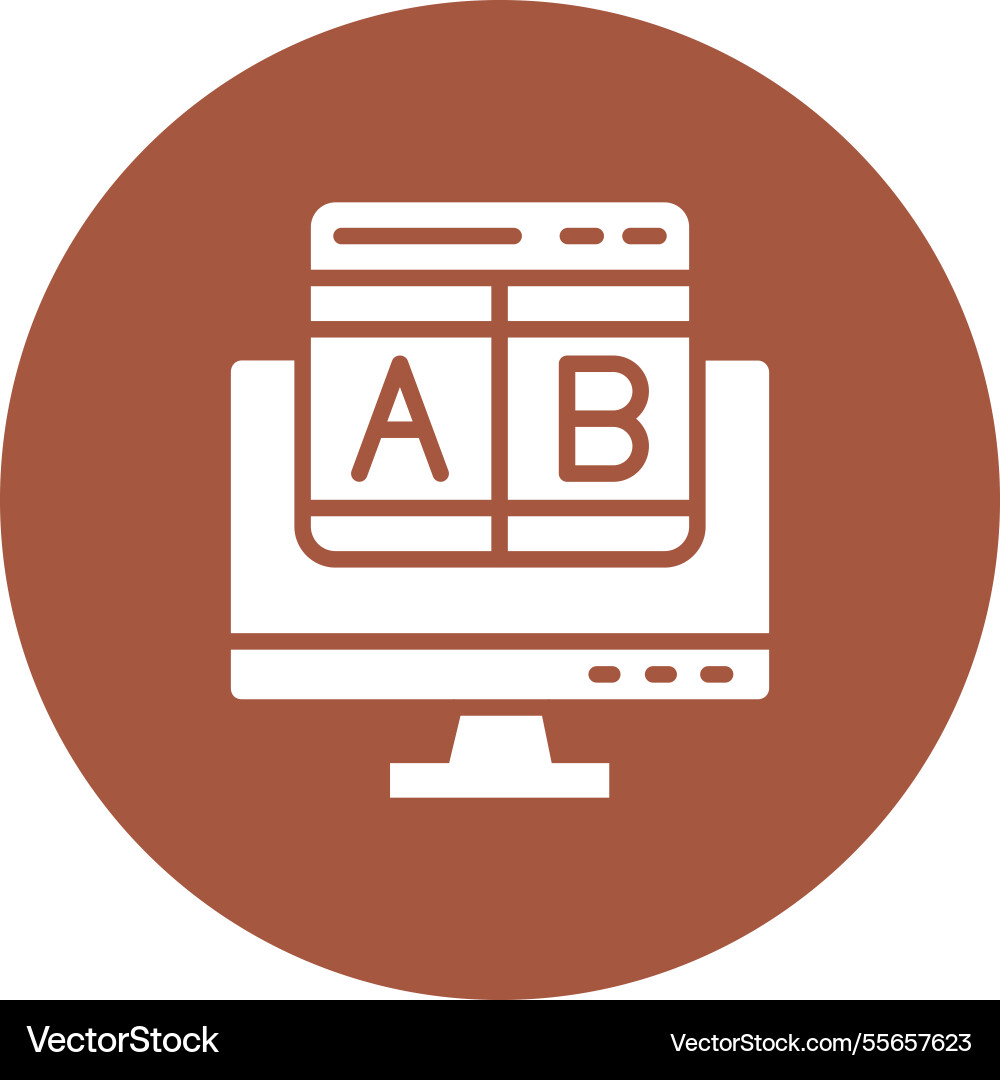 Ab testing icon design Vector Image