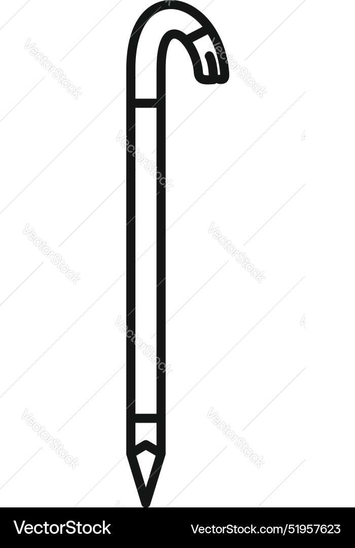 Crowbar icon simple black line web Vector Image