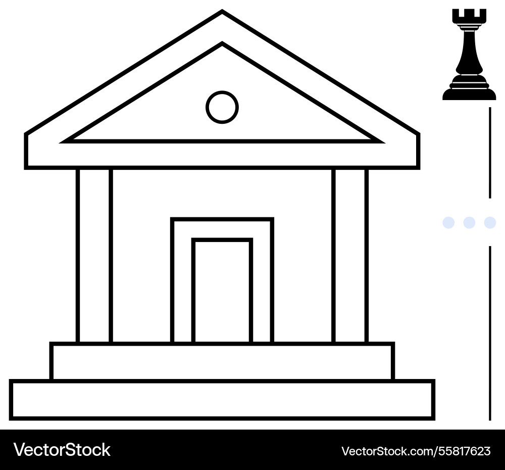 Government building with classical columns Government building with classical columns vector image