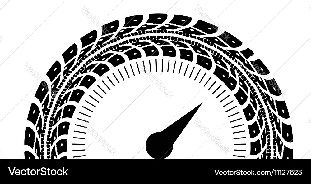 Tire Track Speedometer Royalty Free Vector Image