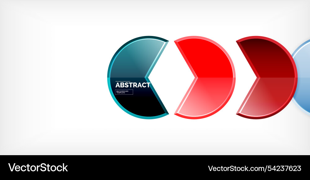Trendy round shapes with triangular angle design Vector Image
