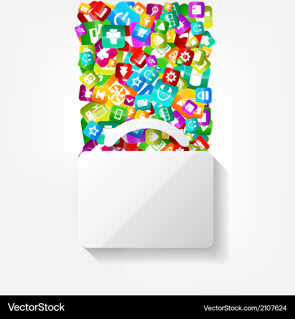 Application buttonsocial mediacloud computing vector image