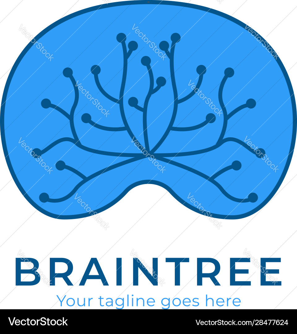 Brain tree artificial intelligence technology Brain tree artificial intelligence technology Vector Image
