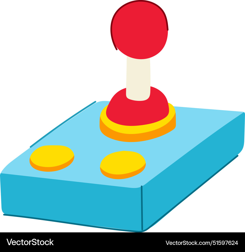 Controller arcade joystick cartoon Vector Image