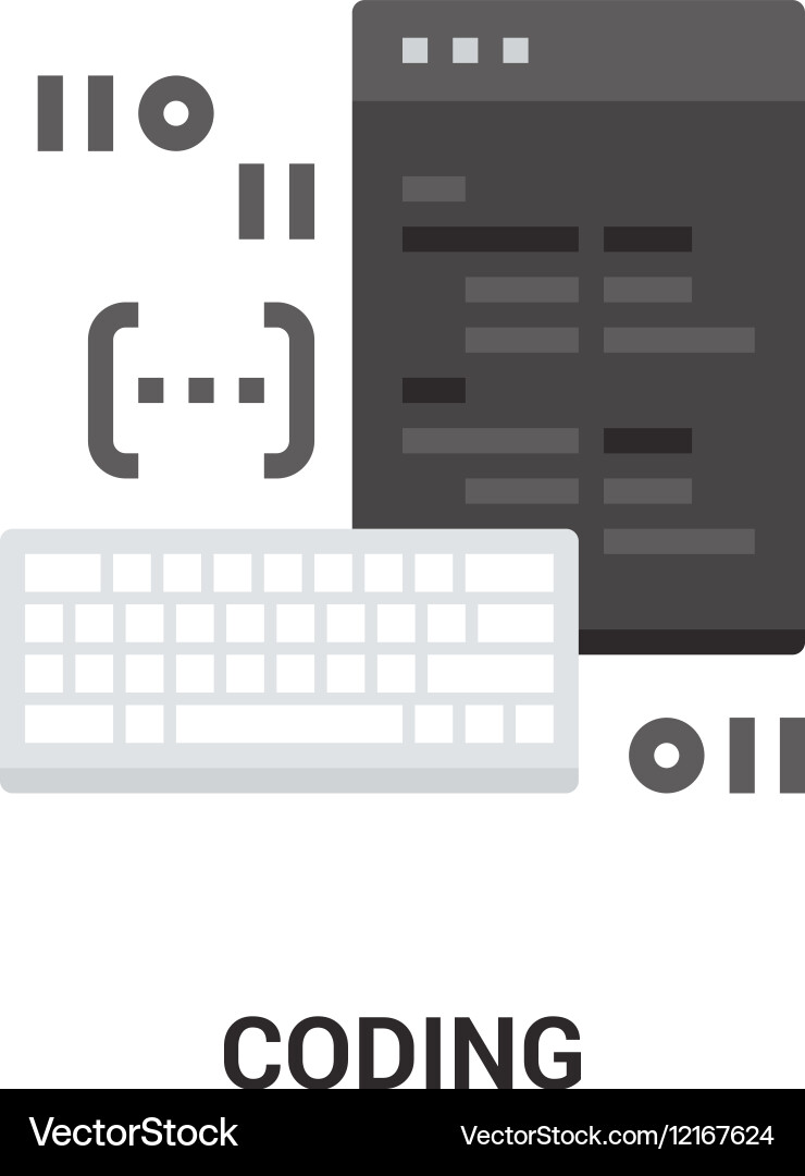 Programmier-Symbol vektorbild