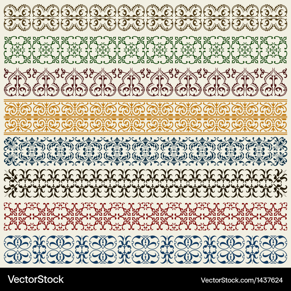 Retro lines set vector image