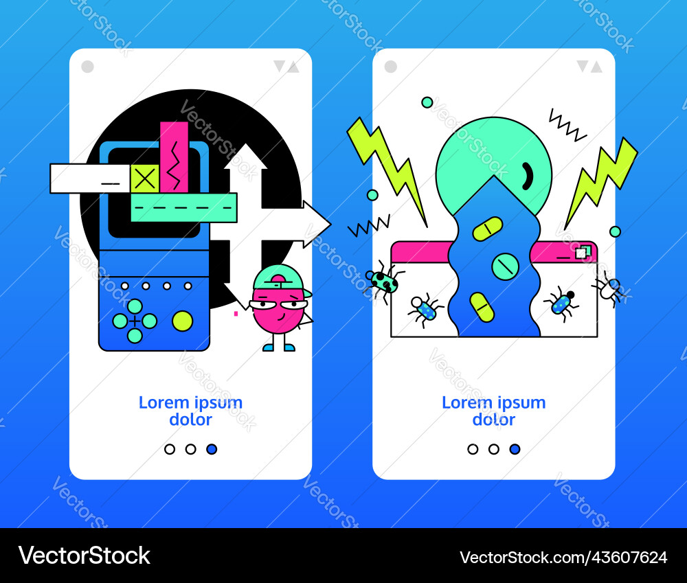 Technical help and hint - colorful flat design vector image