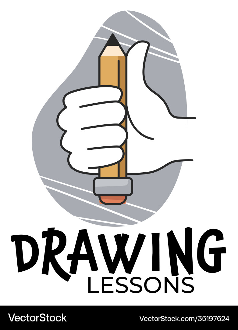 Zeichnen Unterrichtslabel mit Hand und Bleistift Zeichnen Unterrichtslabel mit Hand und Bleistift vektorbild