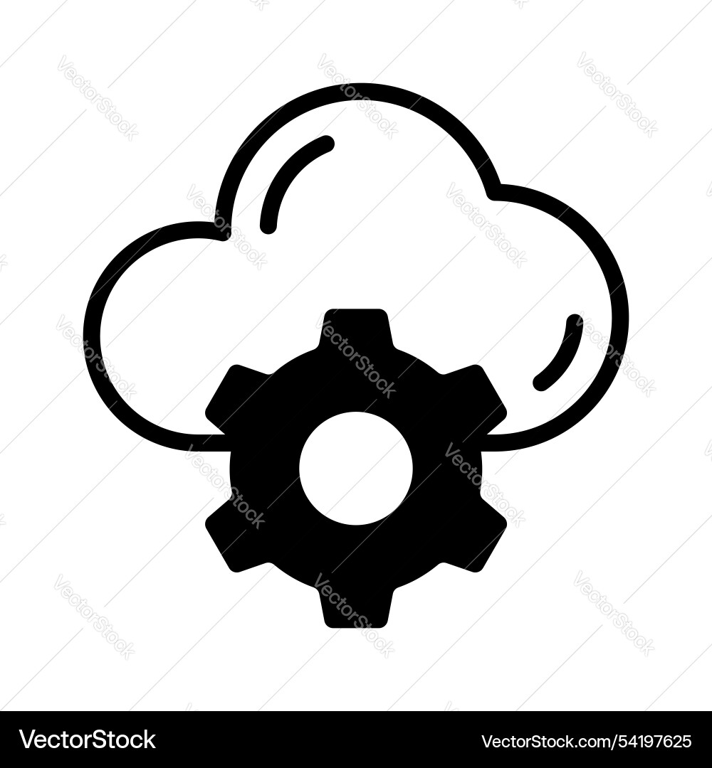 Cloud setting Royalty Free Vector Image - VectorStock
