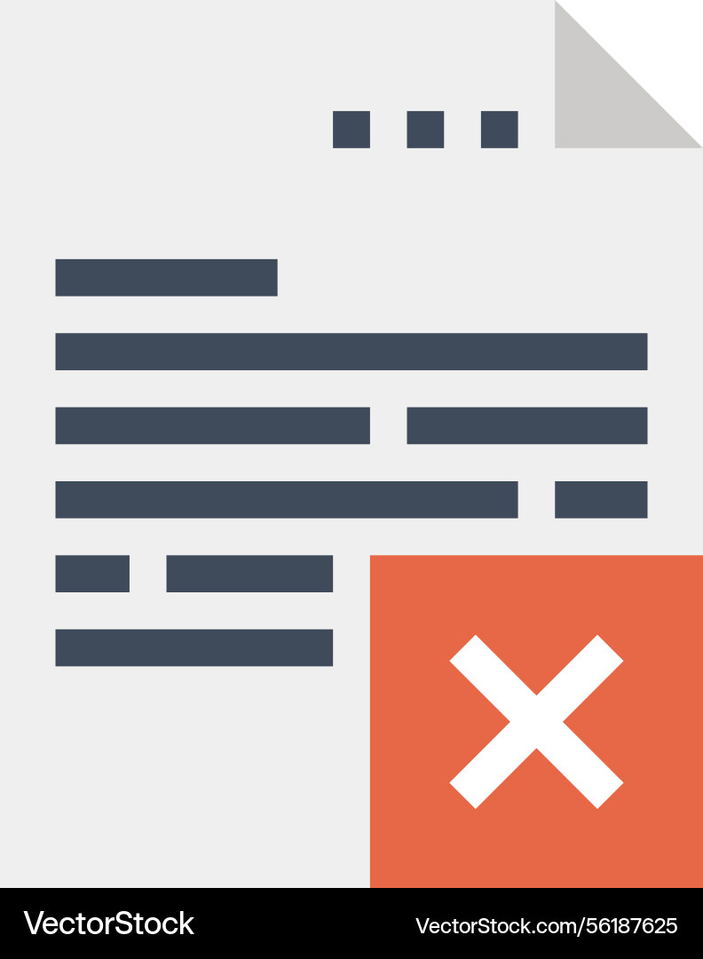 Delete file flat web icon concept Delete file flat web icon concept vector image