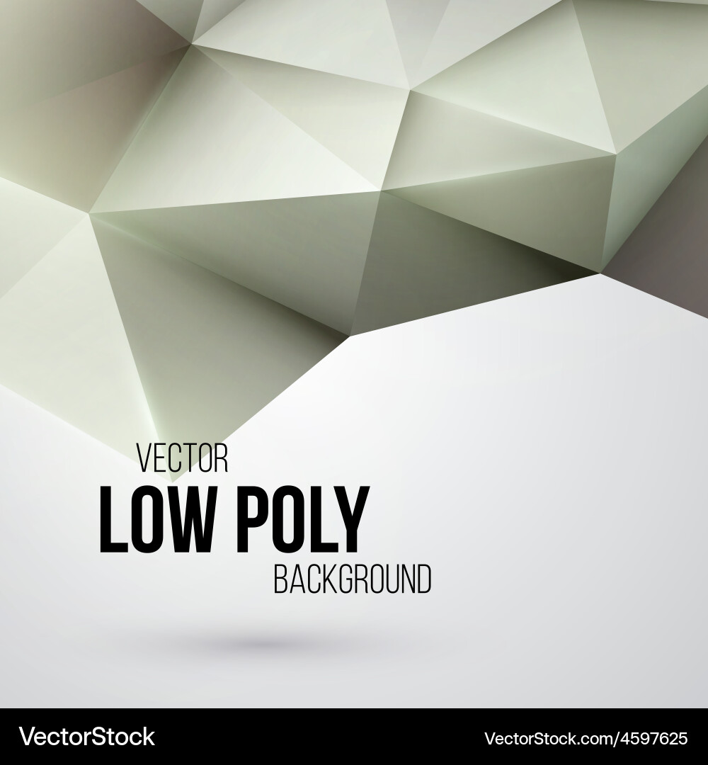 Low poly triangular background design element Vector Image