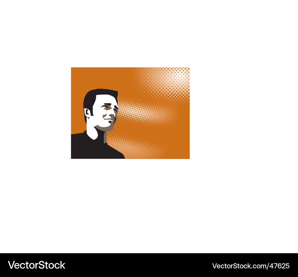 Man with Vibrant Gradient Vector Image