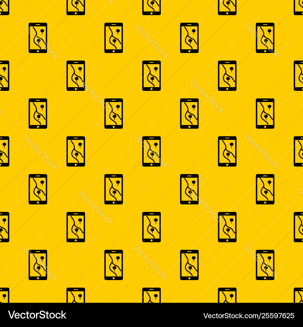 Smartphone with gps navigator pattern Smartphone with gps navigator pattern vector image