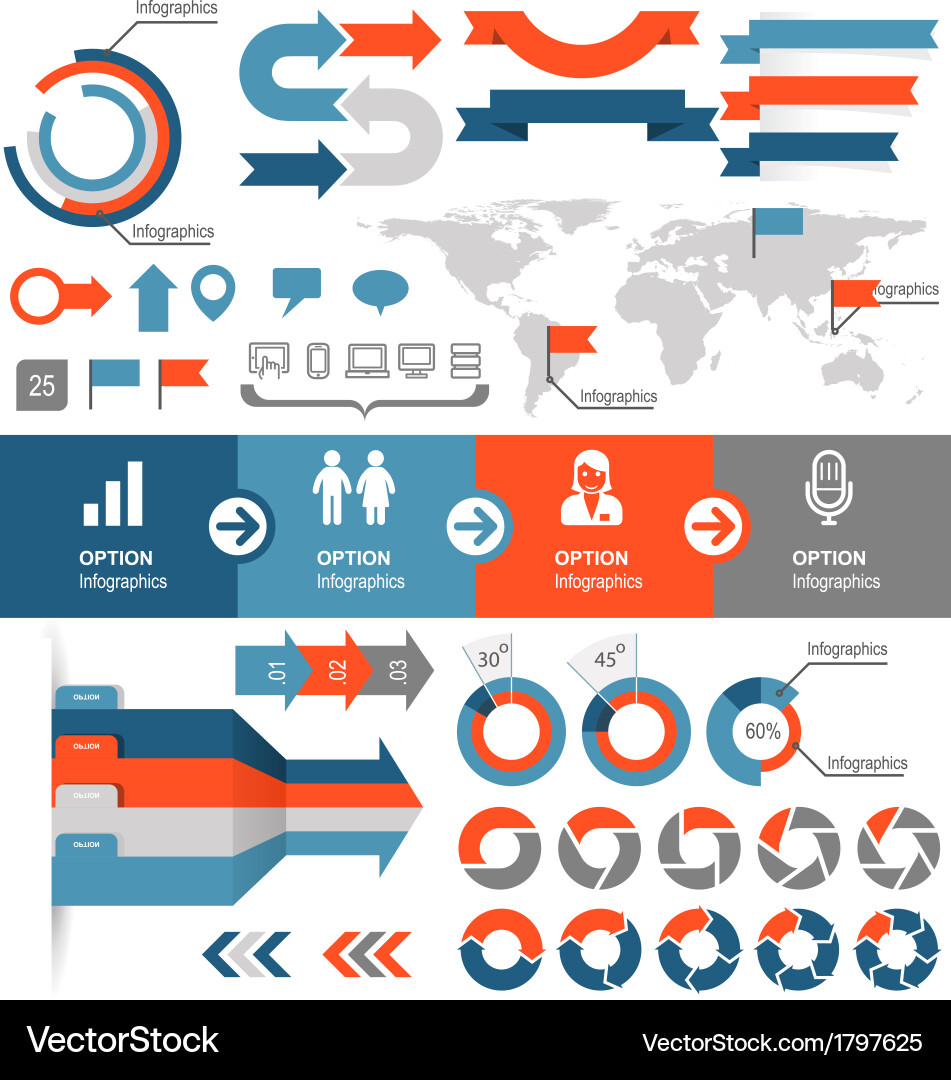 Statistic & Data Icons - Charts & Graphs vector image