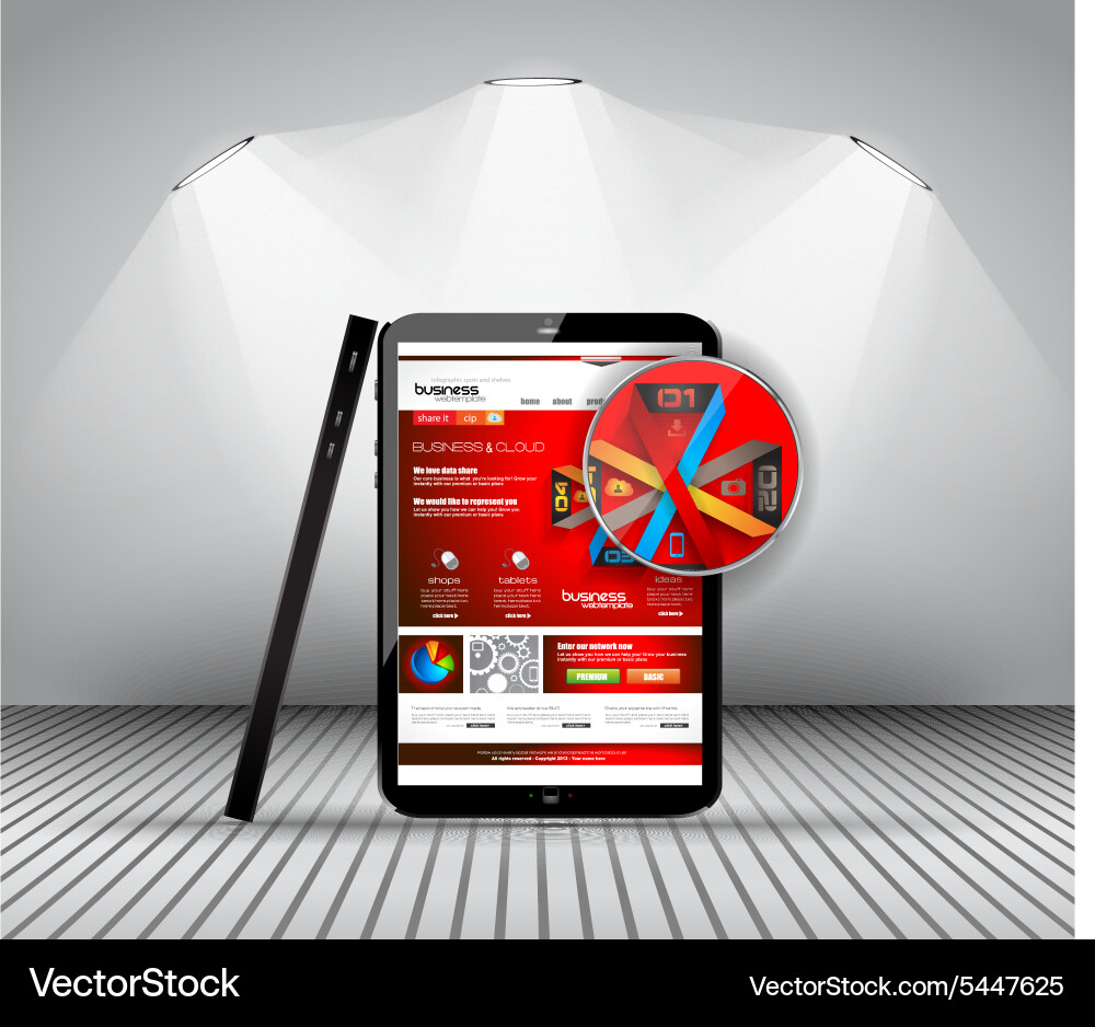 Ui flat design elements for web infographics vector image