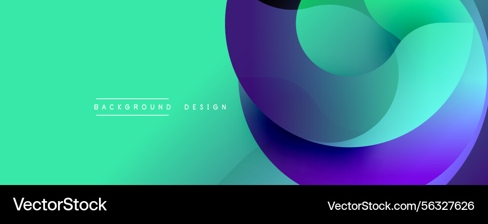Abstract fluid shapes overlap creating vibrant Vector Image