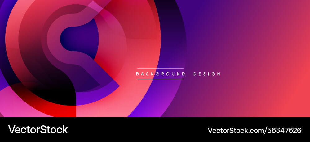 Abstract gradient background overlapping circles Vector Image