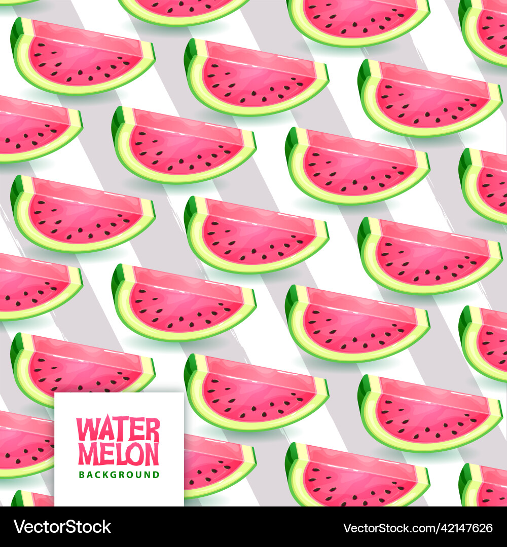 Seamless pattern with watermelon slices vector image