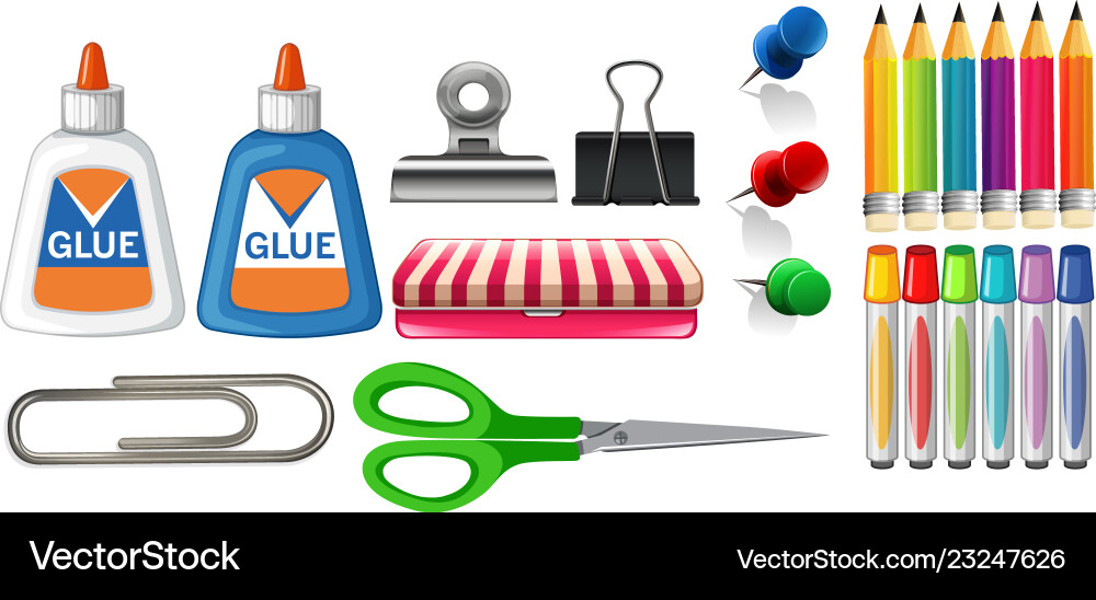 Set of stationary object vector image