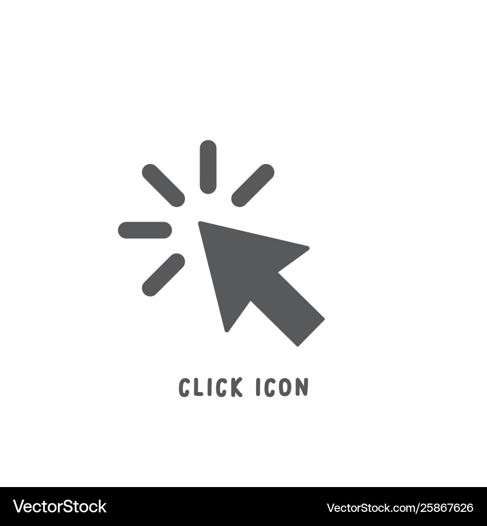 Simple Click Icon - Flat Style vector image