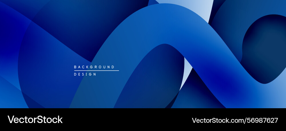 Abstract blue layers create dynamic flowing Vector Image