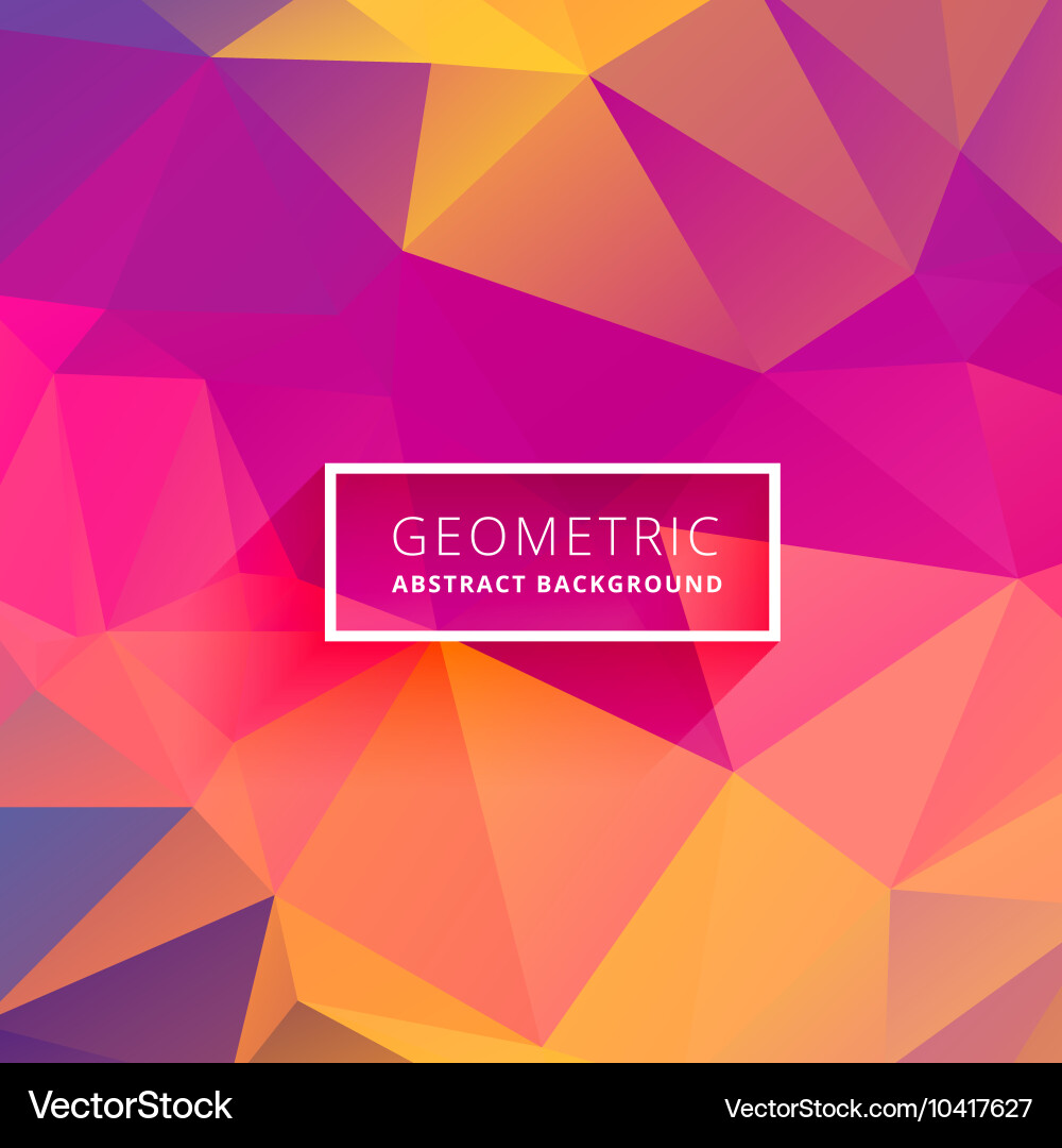 Abstract Colorful Polygon Background Vector Image