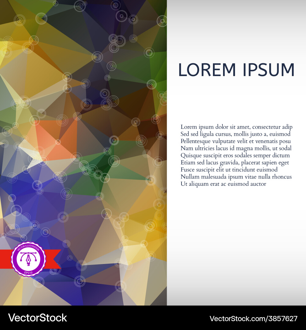 Abstract colorful triangles background vector image
