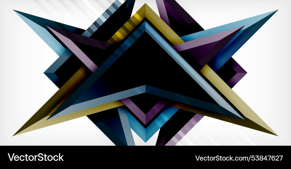 Arrows with 3d effect abstract background Vector Image