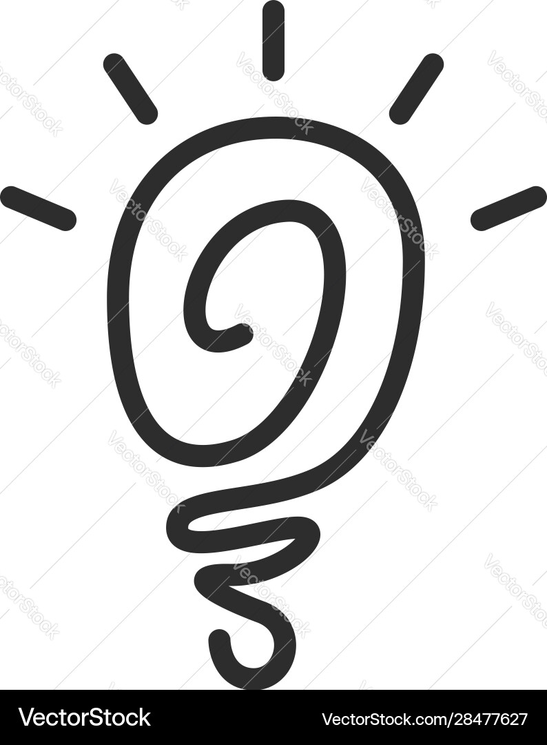 Bulb Lampe Energie Idee Icon Logo in Handfarbe Bulb Lampe Energie Idee Icon Logo in Handfarbe vektorbild
