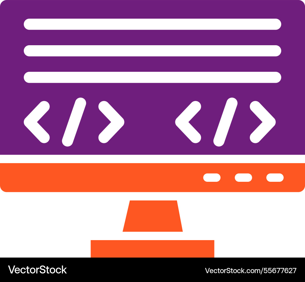 Coding language icon design vector image