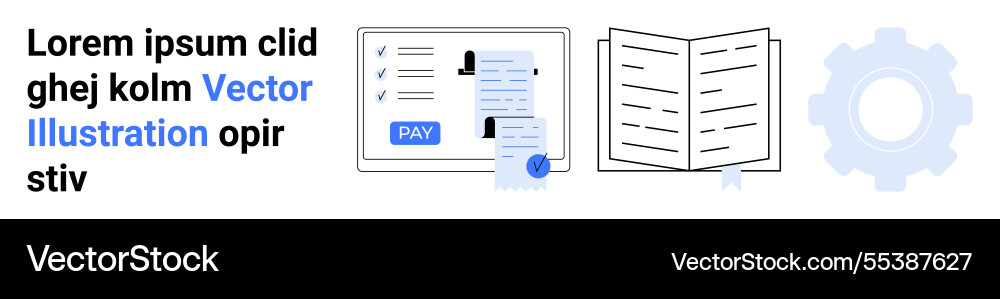Digital payment processing with invoices Vector Image