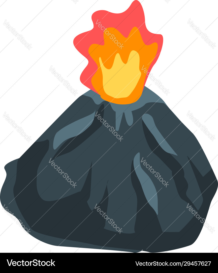 Exploding volcano icon isometric style Vector Image