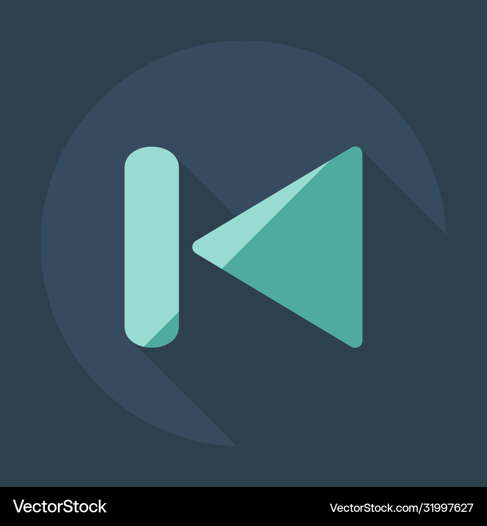 Flat modern design with shadow icon player Vector Image