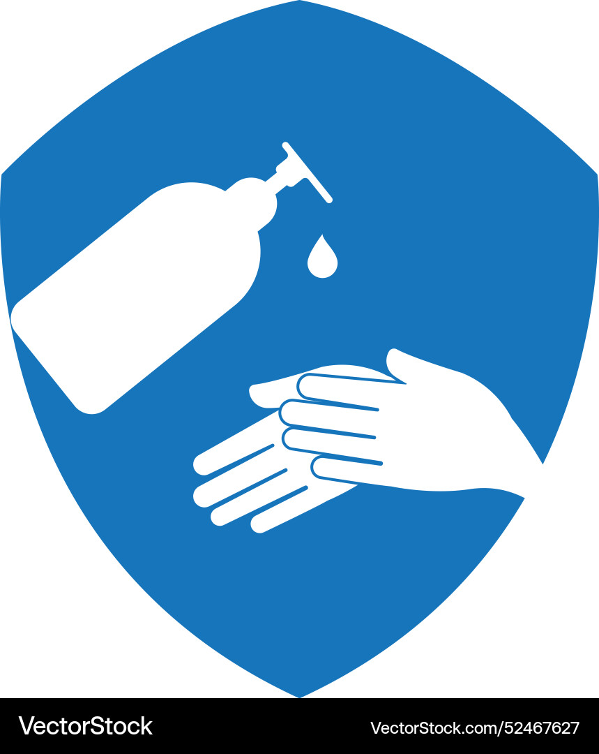 Hand sanitizer logo Hand sanitizer logo vector image