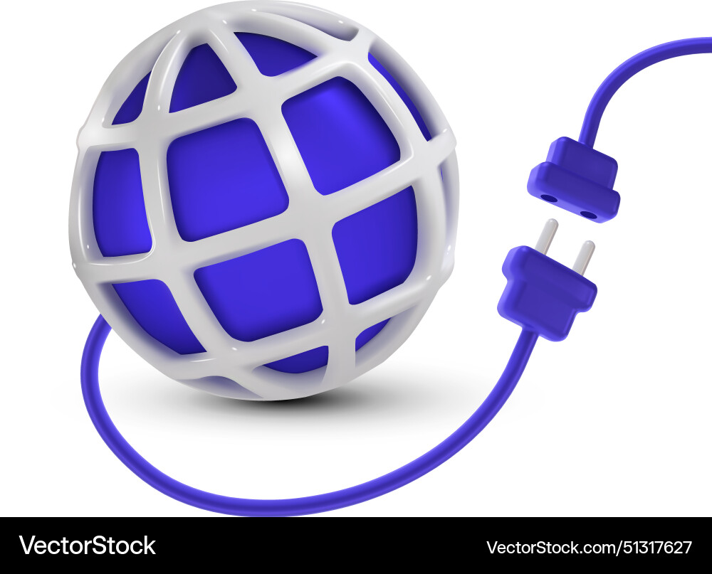 Internet connection disconnect global Internet connection disconnect global vector image