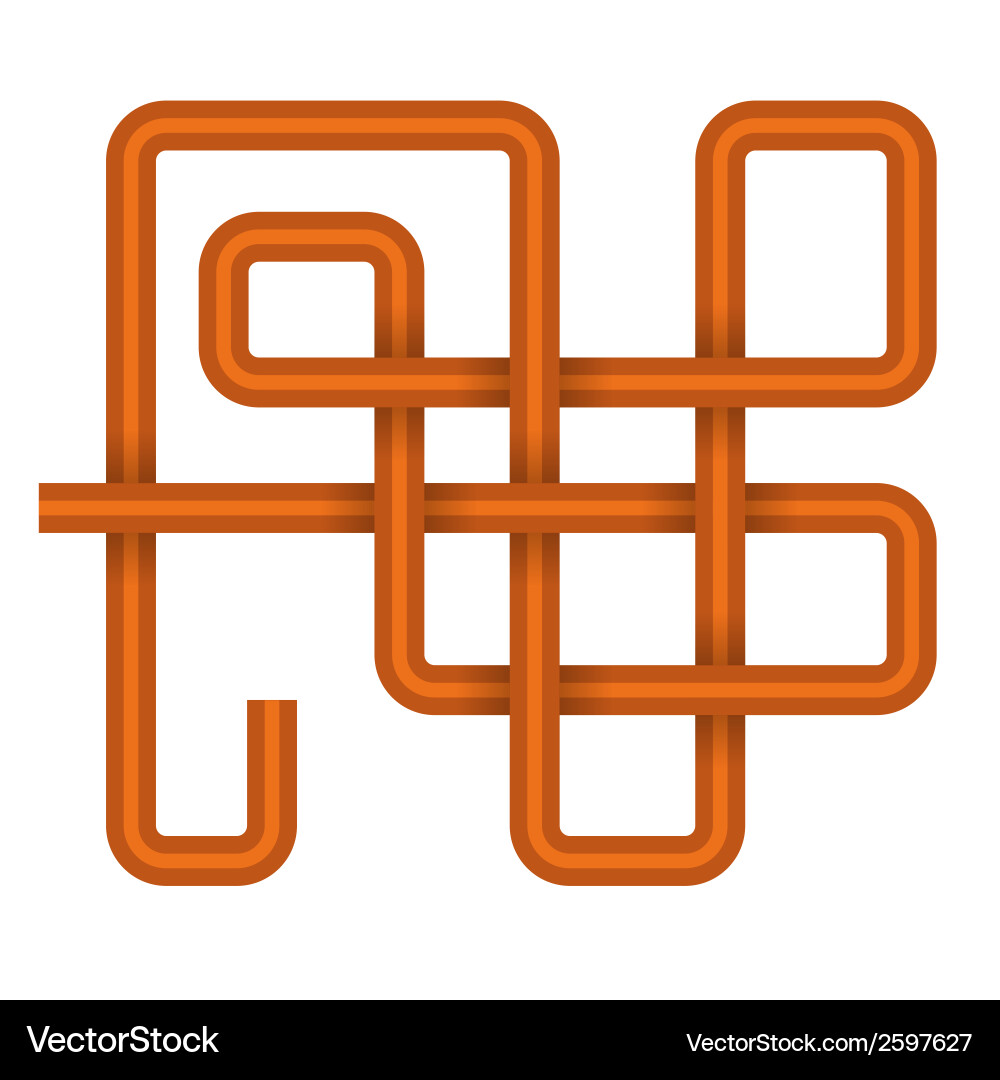 Red curl line maze or labyrinth vector image