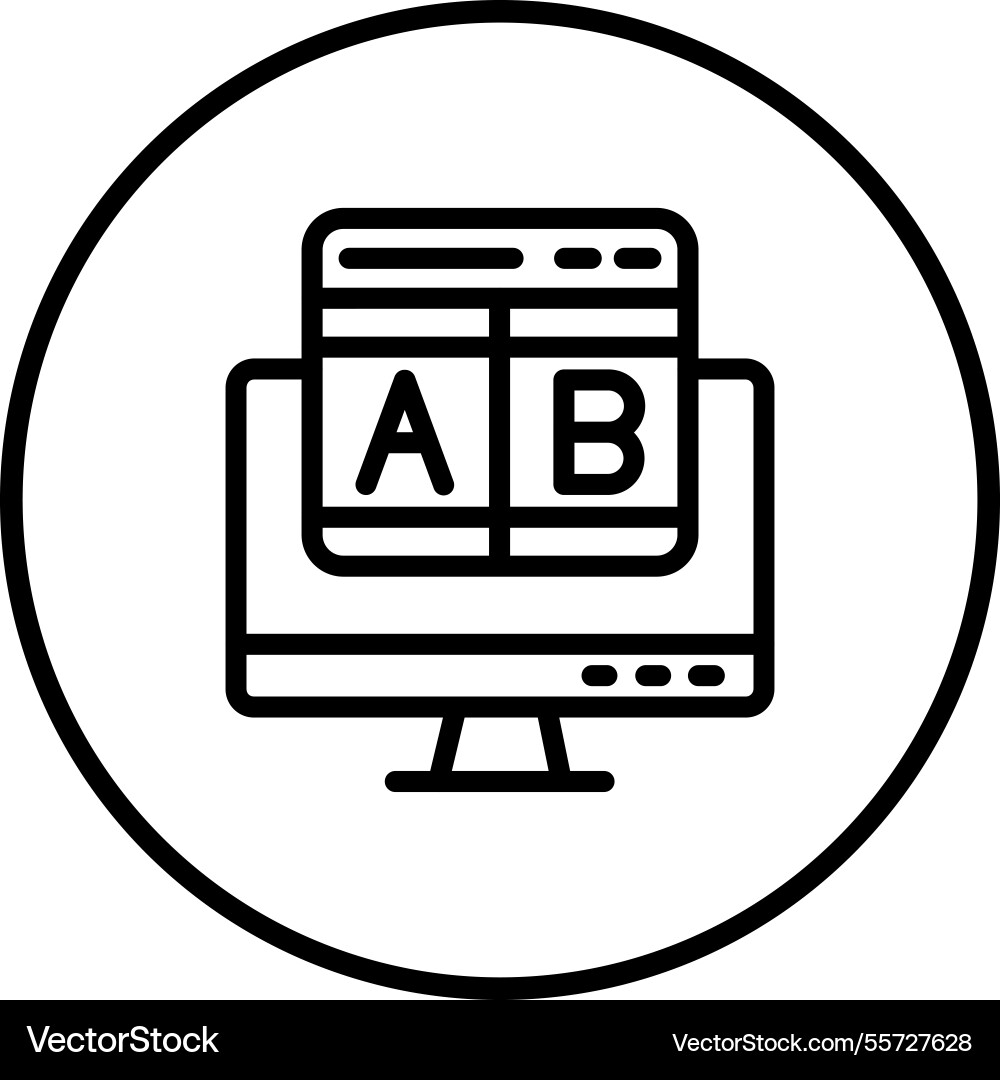 Ab testing icon design Vector Image